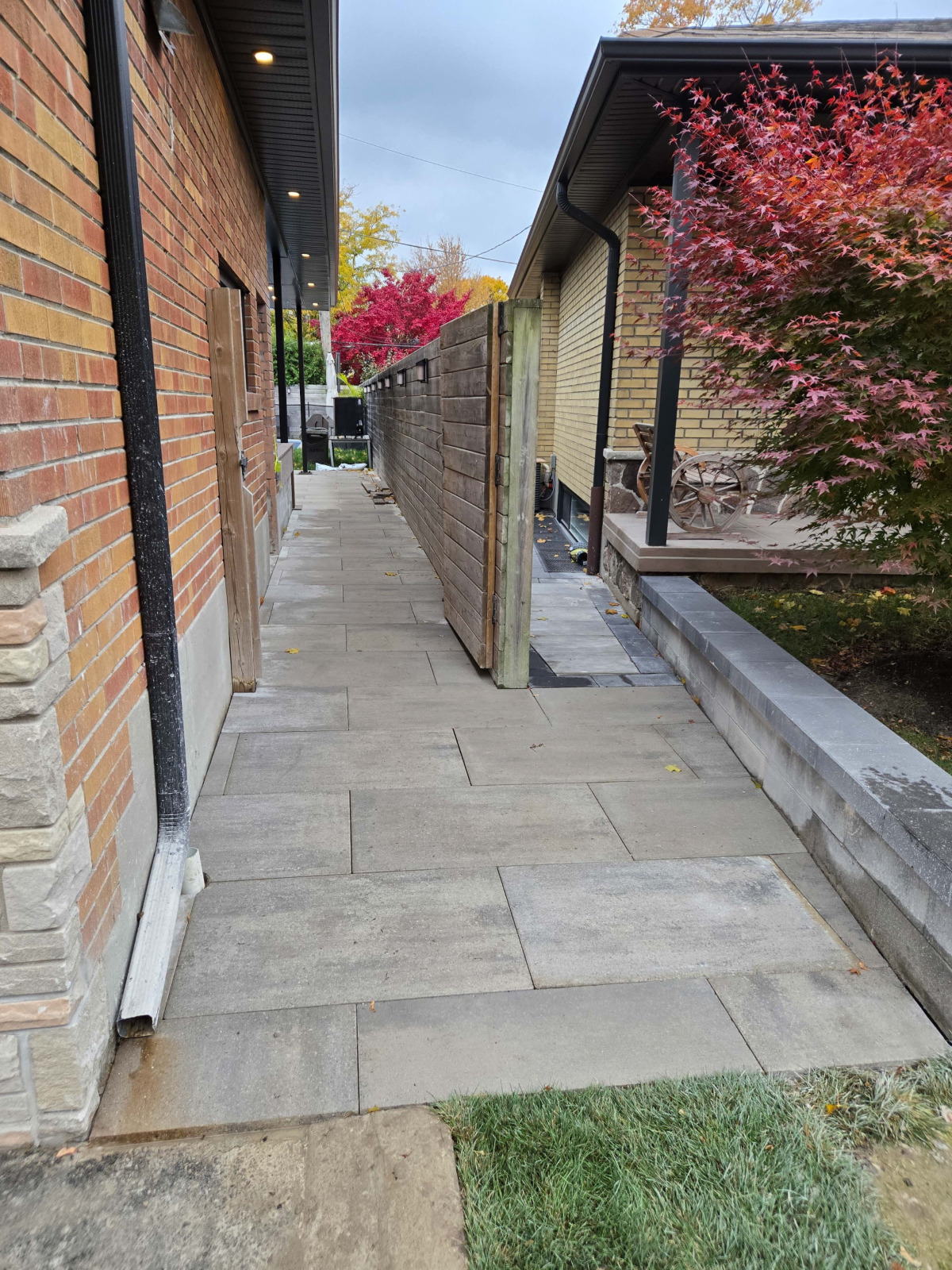 stonework patio interlock walkway